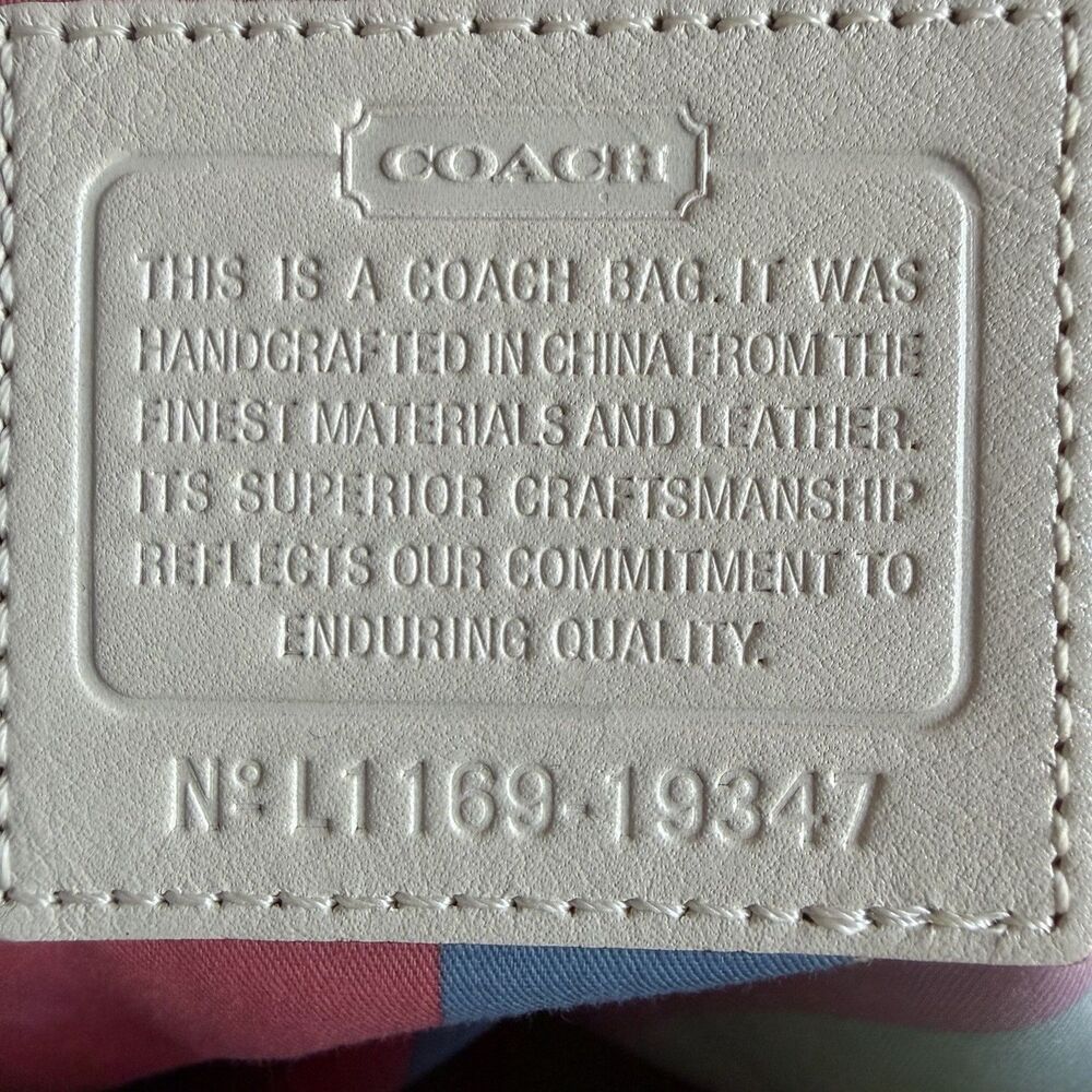 Coach Hampton Floral Applique Straw Weekend Coral White Tote Shoulder Bag 19347 - Picture 2 of 16